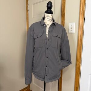 Taylor Stitch Men's 38 Gray Sherpa Lined Workwear Shirt Jacket Utility‎ Preppy